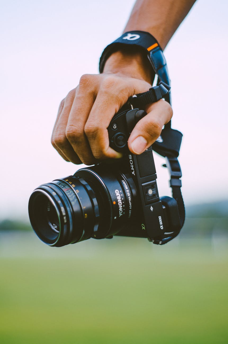 person holding a camera